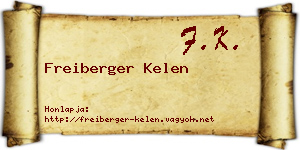 Freiberger Kelen névjegykártya
