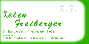 kelen freiberger business card